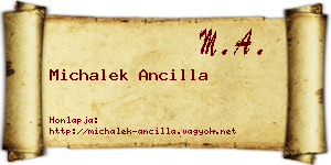 Michalek Ancilla névjegykártya
